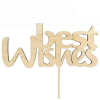 Заготовка топпер „Best Wishes“ фанера 10х4,8 см 5 шт ROSA TALENT