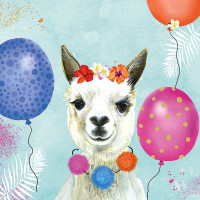 Декупажные салфетки Party Lama 33х33 см 18,5 гм2 20 шт Ambiente