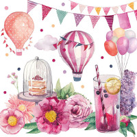 Декупажні серветки Party 33х33 см 18,5 гм2 20 шт Ambiente