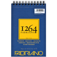 Альбом на спіралі (горизонтальна) для рисунку та ескізів 1264 А5, 90г/м2, 60л, слонова кістка, Fabriano (19100636)