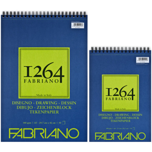 Альбом на спирали для рисунка 1264 А4, 180г/м2, 50л, Fabriano (19100646)