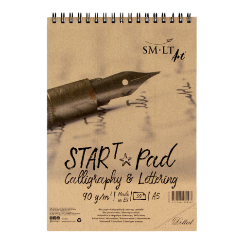 Альбом для каллиграфии и леттеринга в точку на спирали STAR T А5, 90г/м2, 30л, SMILTAINIS (5KDS-30/T/TS)