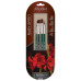 Набір пензлів Silver Brush Ruby Satin: кругла № 2/0, трикутна XSM; кошачій язик № 10; зкошена № 1/2