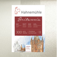 Бумага акварельная Hahnemuhle Britannia 300 г/м CP, 17 х 24 см, 12 листов, склейка