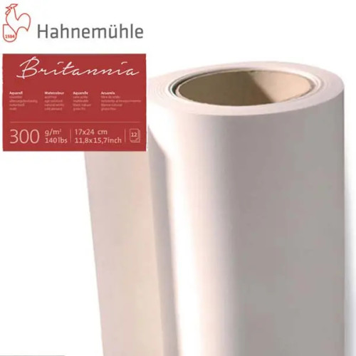 Бумага акварельная Hahnemuhle Britannia 300 г/м CP, 1,25 x 10 м, рулон