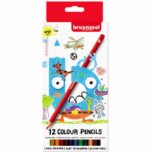 Набор детских цветных карандашей, 12цв., карт. коробка, Bruynzeel (60112002)