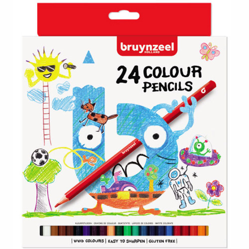 Набір дитячих кольорових олівців, 24кол., карт. коробка, Bruynzeel (60112003)