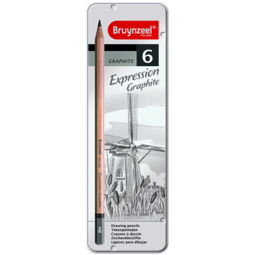 Набор графитных карандашей EXPRESSION, 6 шт, Bruynzeel (60311006)