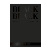 Склейка-блок mixed media Black Black (20*20 см), 300г/м2, 20л, чорний, гладкий, Fabriano (19100389)