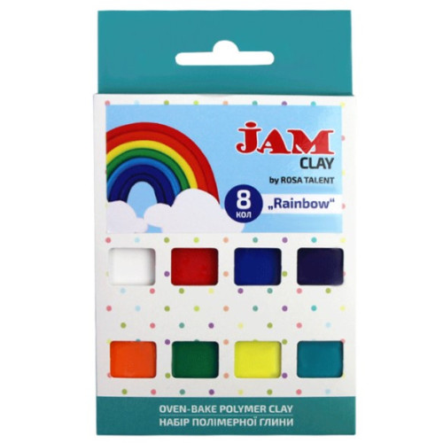 Набор пластики “Rainbow“, 8х20г, Jam Clay, ROSA TALENT (5059006)