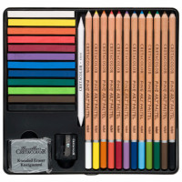 Набор пастели и карандашей THE PASTEL BASIC BOX, 27шт., мет.кор., Cretacolor (47022)