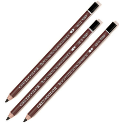 Набір олівців для рисунку, Чорний, 3 шт,Cretacolor (57446012)