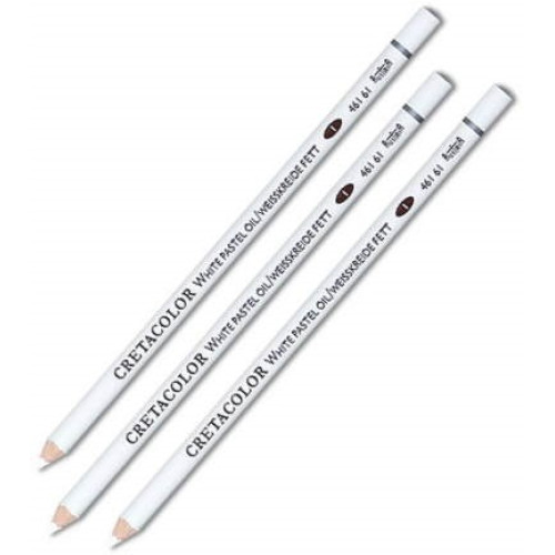 Набор карандашей  для рисунка, Белый масляный мягкий, 3 шт., Cretacolor (57446161)