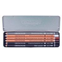 Набор художественных карандашей BASIC DRAWING SET, 6 шт., метал. коробка, Cretacolor (40006)