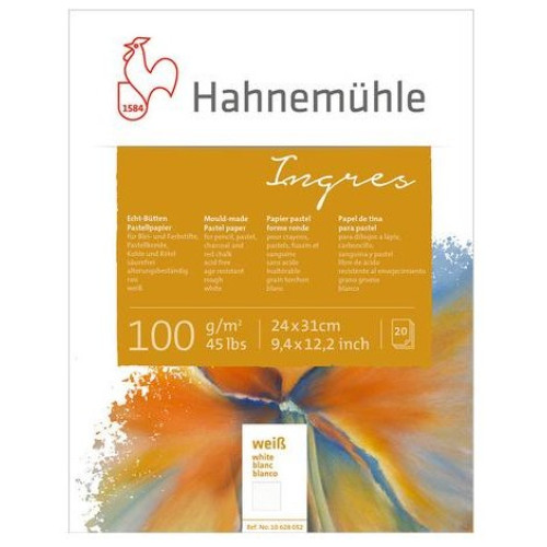 Альбом для пастели Hahnemuhle Ingres 100 г/м 24 х 31 см, 20 листов (белый)
