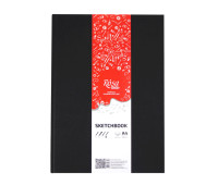 Блокнот A4 (21х29,7см) 100г/м 96 л черный ROSA Studio (16R5019)