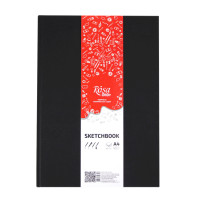 Блокнот A4 (21х29,7см) 100г/м 96 л чорний ROSA Studio (16R5019)