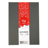 Блокнот A4 (21х29,7см), 100г/м, 96л., сірий, ROSA Studio (16R5001)