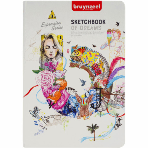 Блокнот Sketch/Notebook, 140 г/м2, 14,8х21 см, 80 л, белый, Bruynzeel (60399005)