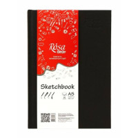 Блокнот A5 (14,8х21см) 100г/м 96 л чорний ROSA Studio (16R5015)