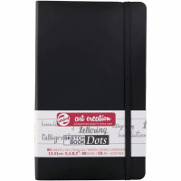 Блокнот для графики и каллиграфии в точку Talens Art Creation DOTS 80г/м2, 13х21см, 80л, черный, Royal Talens (9314402M)