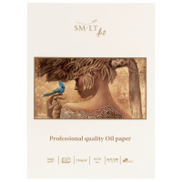 Блокнот для масла PRO CREATE 20*28см, 230г/м2, 10л, белая льняная бумага, SMILTAINIS (TS-10(230)ST/P)