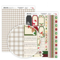 Бумага дизайнерская двусторонняя Christmas 8, 21х29,7 см, 250 г/м2, ROSA Talent