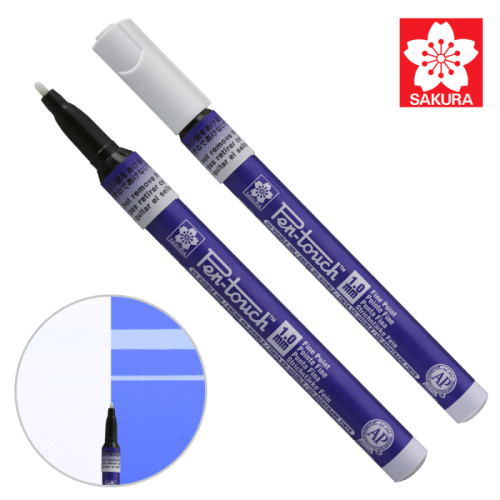 Маркер Pen-Touch Голубой, ультрафиолетовый, тонкий (FINE) 1мм, Sakura (XPMKAUV336)