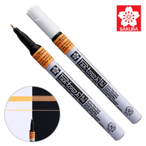 Маркер Pen-Touch Оранжевый, флуоресцентный, тонкий (EXTRA FINE) 0.7мм, Sakura (XPSKA305)