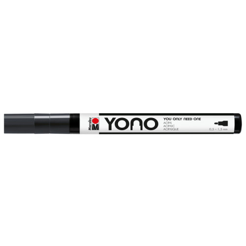 Акриловий маркер YONO, Чорний 073, 0,5-1,5 мм Marabu (12400101073)