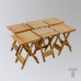 Комплект стіл розкладний TART S (72х120) + 6 табурета