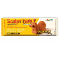 Маса для моделювання, теракотова, самозастигаюча, 500 г., ''Sculpt Dry'', MUNGYO (985504)