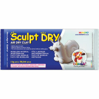 Маса для моделювання, біла, самозастигаюча, 1кг., ''Sculpt Dry'', MUNGYO (MW1000)