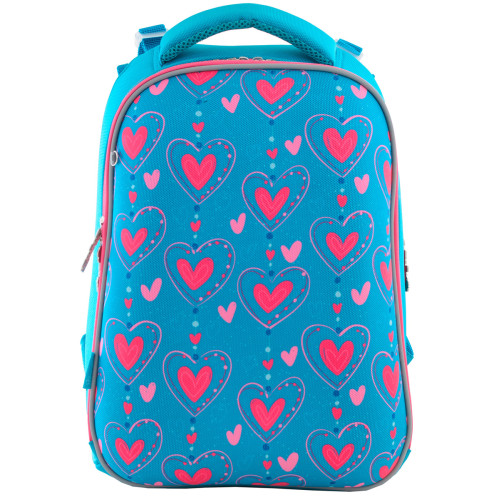 Рюкзак школьный каркасный 1 Вересня H-12 Romantic hearts