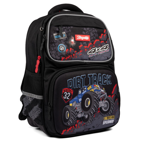 Рюкзак шкільний 1Вересня S-105 Monster Track, чорний