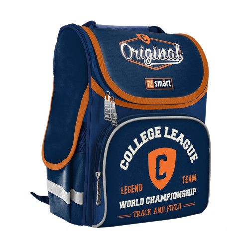 Рюкзак шкільний каркасний Smart PG-11 College league, синий