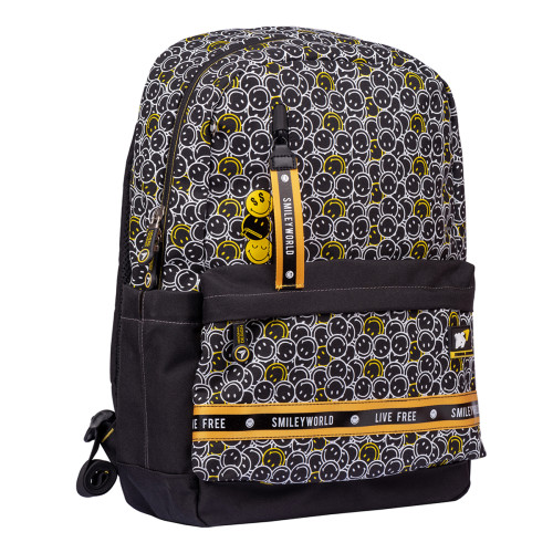 Рюкзак школьный YES TS-56 Smiley World.Black&Yellow