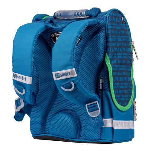 Рюкзак школьный каркасный Smart PG-11 Megapoliss, синий