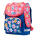 Рюкзак школьный каркасный Smart PG-11 Flowers melody, синий/коралловый