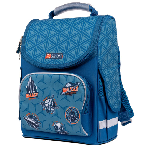 Рюкзак школьный каркасный Smart PG-11 Galactic, синий