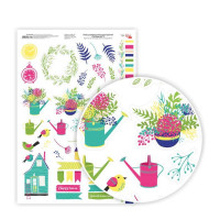 Бумага дизайнерская односторонняя „Floral garden“ 9, 21х29,7 см, глянцевая, 250 г/м2, ROSA TALENT (5311126)