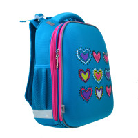 Рюкзак шкільний каркасний YES H-12-1 Hearts turquoise