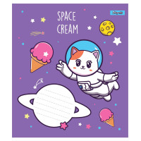 Тетрадь в линию 12 листов, А5 1В Space friends ученическая