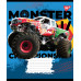 Тетрадь в косую 12 листов, А5 1В Monster truck championship ученическая