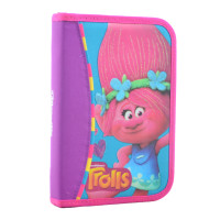 Пенал школьный твердый 1 Вересня одинарный без клапана Trolls, 20.5*14*3.2