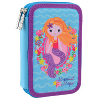 Пенал школьный твердый SMART двойной HP 01 Mermaid
