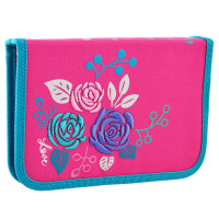 Пенал школьный твердый 1Вересня одинарный без клапана HP 02 Lovely roses