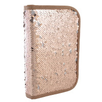 Пенал школьный твердый YES одинарный с клапаном Sequins, 20.5*14*3.5, золото
