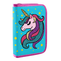 Пенал твердий YES одинарний з двома клапанами HP-04  "Unicorn"