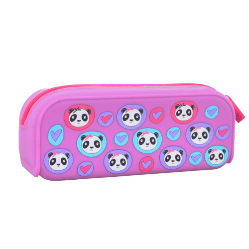 Пенал школьный силиконовый YES Lovely panda, 7.5*18*5.5